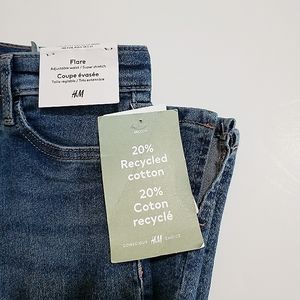 H&M Flare, adjustable waist, super stretch jeans